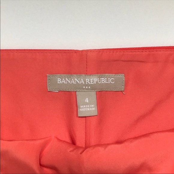 Banana Republic Orange Mini Skirt Sz 4 - Picture 4 of 6